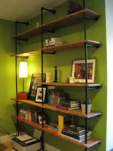 DIY Pipe Bookcase