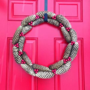 Gold Pine Cone Wreath