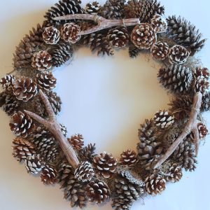 Pinecone Antler Wreath