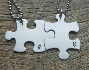 Puzzle Piece Necklaces for Couples