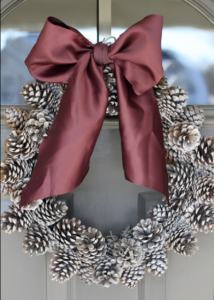 White Pinecone Wreath