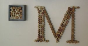 Hanging Wine Cork Letter