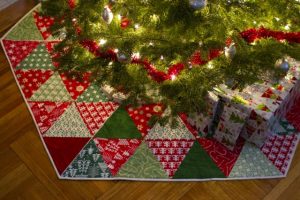 Patchwork Quilted Christmas Tree Skirt Pattern