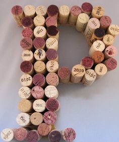 Wine Cork Letter P