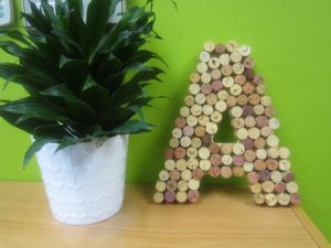 Wine Cork Monogram Letter