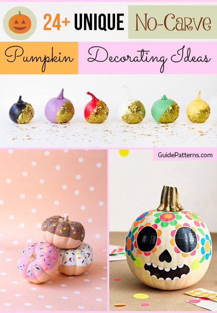 24+ Unique No-Carve Pumpkin Decorating Ideas | Guide Patterns