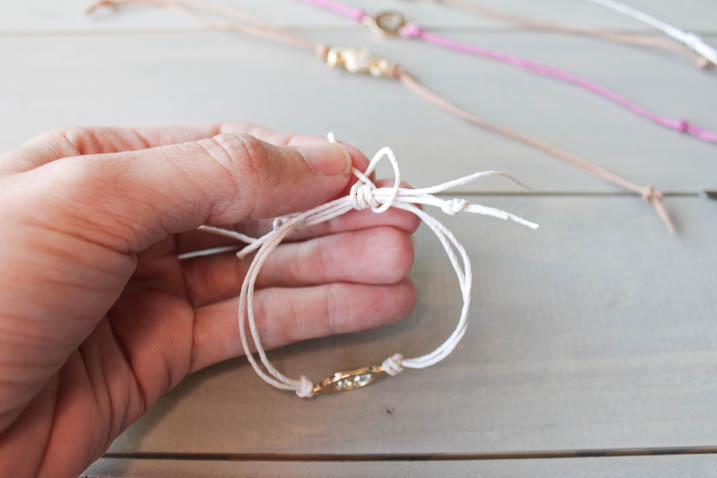 DIY Knotted Cord Bracelet Tutorial (video)