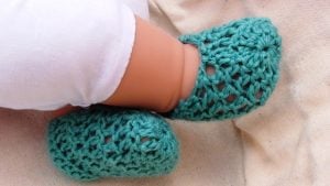 Crocheted Baby Slippers Free Pattern