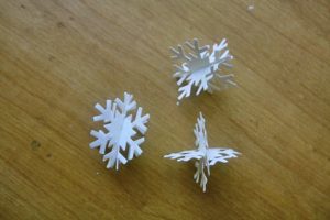 Small 3D Paper Snowflakes