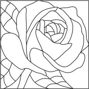 Stained Glass Rose Pattern