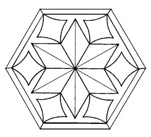 Stained Glass Snowflake Pattern