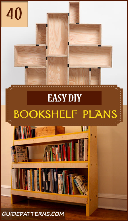 40 Easy DIY Bookshelf Plans Guide Patterns