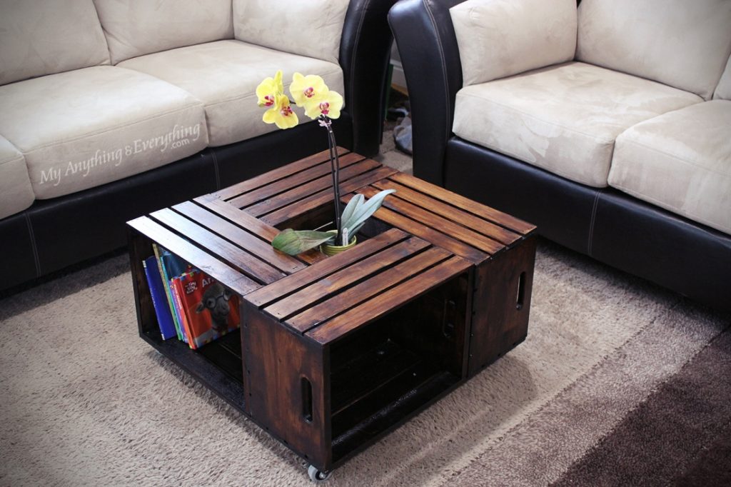 Diy Wooden Crate For Living Room Coffee Table