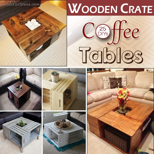 20 Diy Wooden Crate Coffee Tables, Apple Crate Coffee Table Measurements