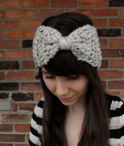 Crochet Headband with Bow Pattern