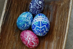 Decorated Paper Mache Eggs