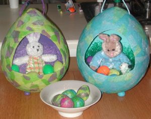 Easter Paper Mache Egg Crafts