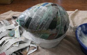 Paper Mache Egg with Flour