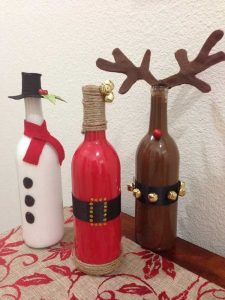 Wine Bottle Christmas Decorations