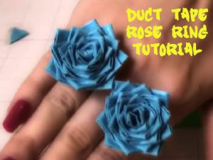 Duct Tape Rose Rings