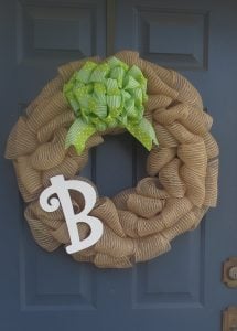How to Make a Burlap Mesh Wreath
