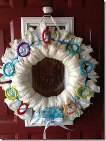 Diaper Wreath For Baby