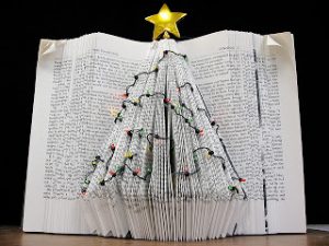 Book Christmas Tree Display