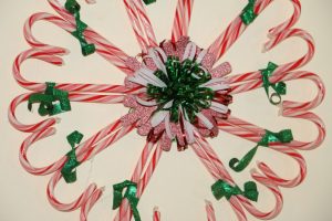 Candy Cane Wreath Christmas Craft