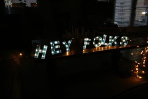 Cardboard Letters with Lights