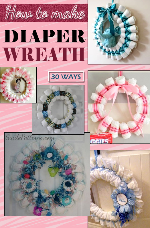 diaper wreath for baby shower