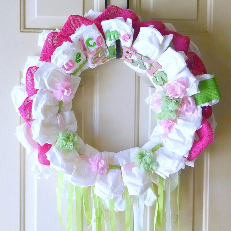How To Make A Diaper Wreath With Instructions 30 Ways Guide Patterns
