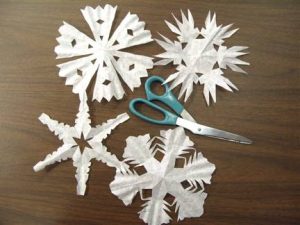 How to Make Coffee Filter Snowflakes for Kids