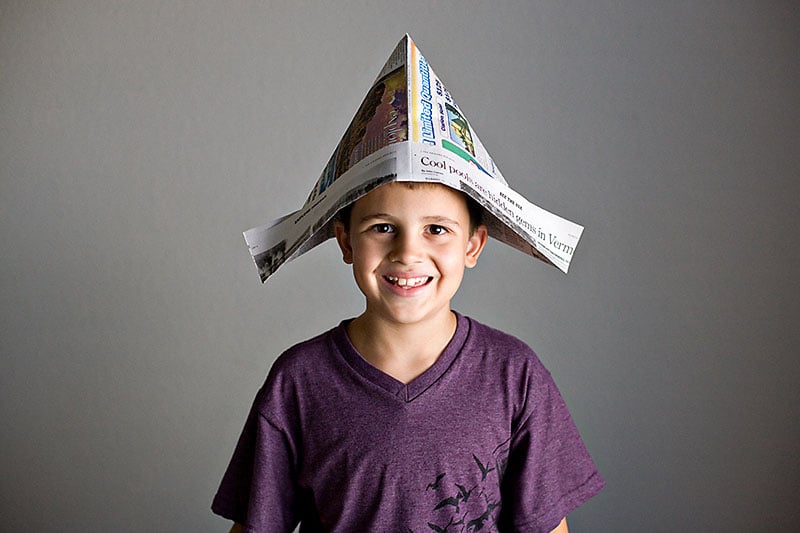 how to make a paper hat with newspaper
