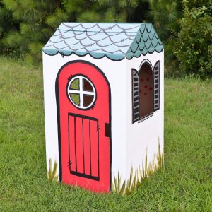 Colored Cardboard Cottage Playhouse