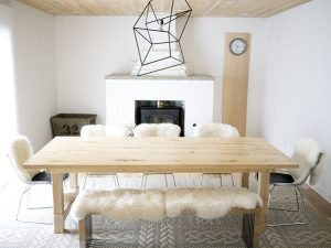 DIY Dining Table with Bench