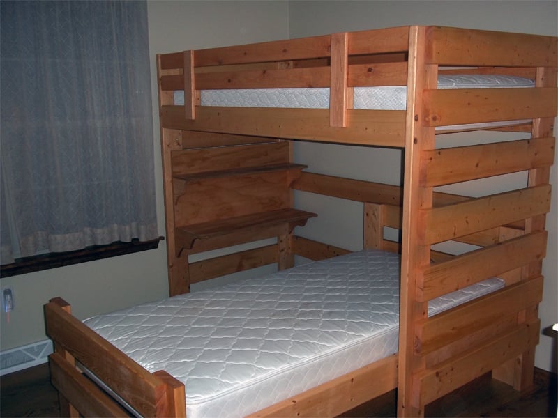 25 Diy Bunk Beds With Plans Guide, L Shaped Queen Bunk Beds