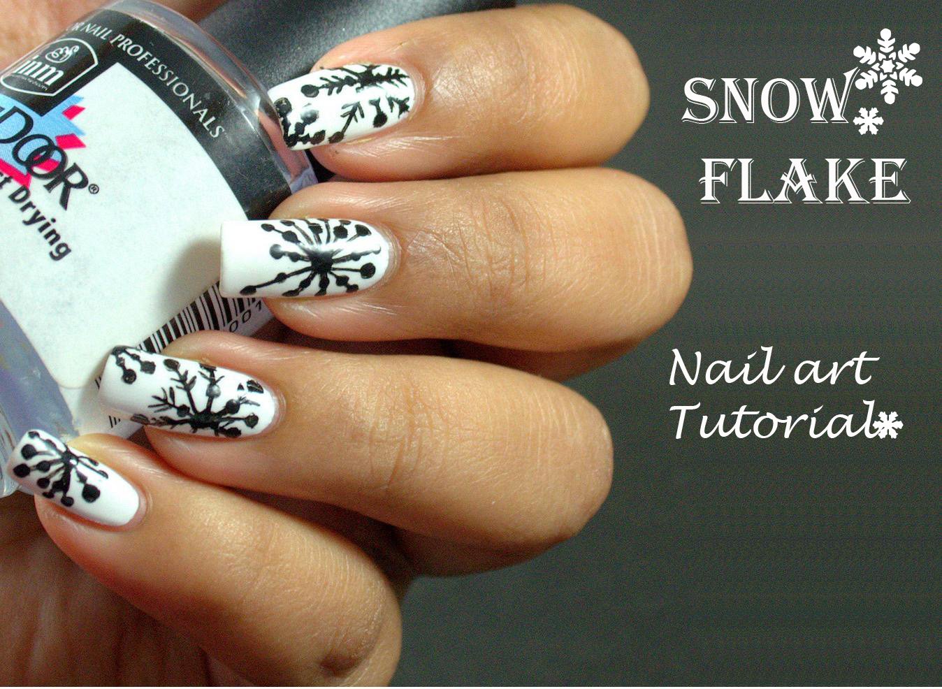 8. Acrylic Paint Snowflake Nail Designs for Beginners - wide 7