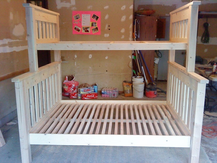 double over queen bunk bed