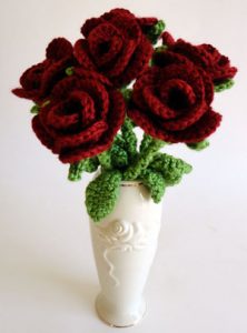 Crochet Valentine Roses