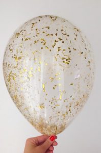 Gold Confetti Balloon