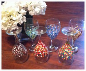 How to Paint Wine Glasses