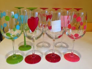 Wine Glasses Painting Idea