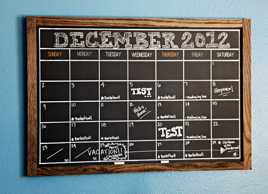 Chalkboard Calendar 23 DIYs Guide Patterns
