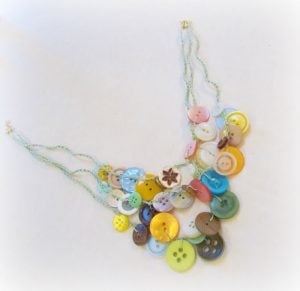 Crochet Button Necklace
