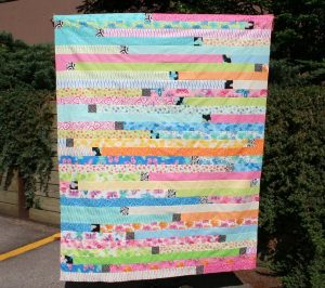 Jelly Roll Quilt with Spacers