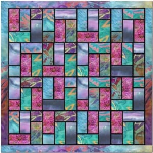 Jelly Roll Stained Glass Quilt