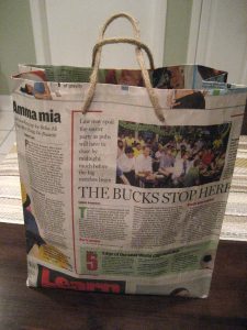 Newspaper Bag DIY