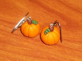 Polymer Clay Pumpkin Earrings