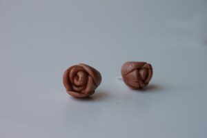 Polymer Clay Rose Earrings