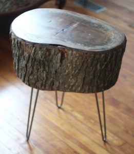 Reclaimed Tree Stump Side Table